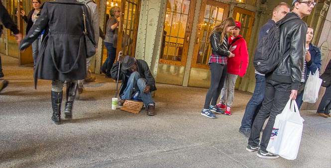 op straat in New York