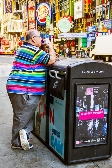 op straat in New York