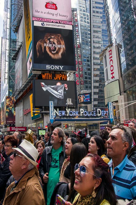 op straat in New York